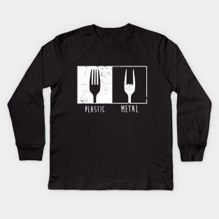 Metal Fork Kids Long Sleeve T-Shirt